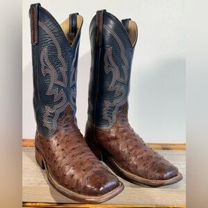 Anderson Bean Men’s Exotic Cowboy Boots Full Quill Ostrich size 8.5D Made In USA